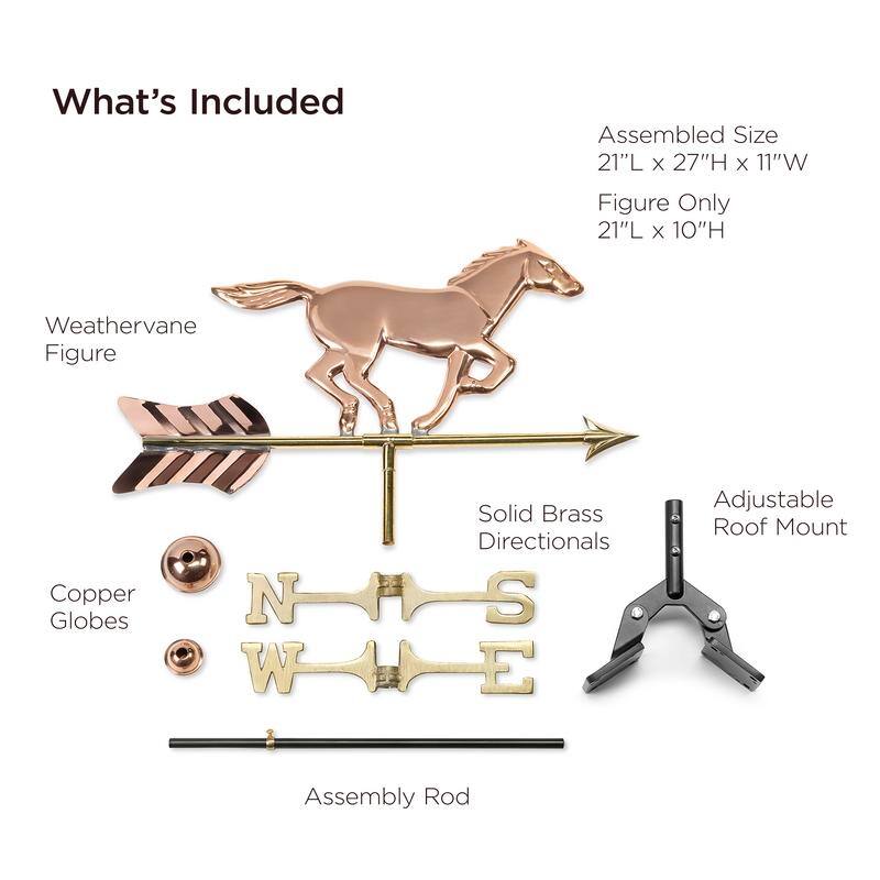 Horse Garden Weathervane with Garden Pole by Good Directions
