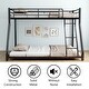 preview thumbnail 8 of 13, Metal Twin over Full Bunk Bed with Safety Guardrail for Home