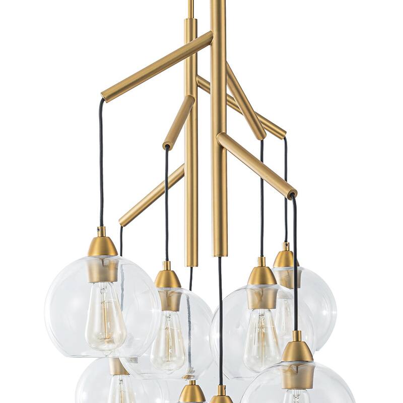 Modern Cluster Glass Bubble Dual Pendant Island Chandelier