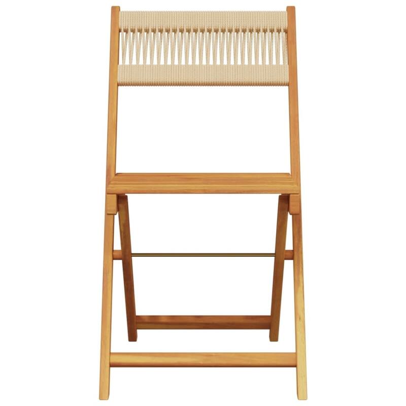 vidaXL Bistro Chair Set of 2 Beige - 20.7 x 16.5 x 31.5
