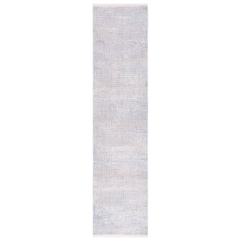 SAFAVIEH Marmara Zenovia Modern Rug - 2' x 8' Runner - Grey/Beige Blue