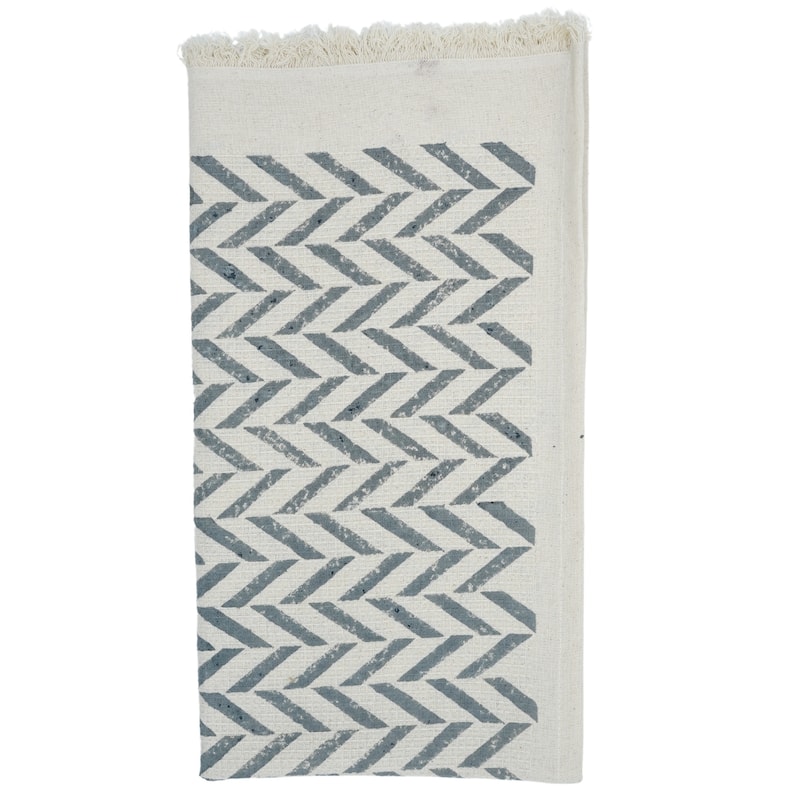 Fabdivine Handmade Floral Block Print Kitchen or Bath Room Hand Towels Home or Office Accent