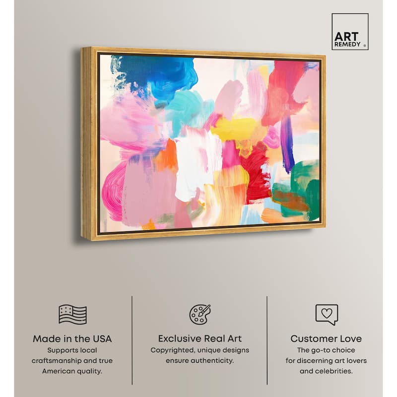 Pastel Riot II Colorful Canvas by Art Remedy