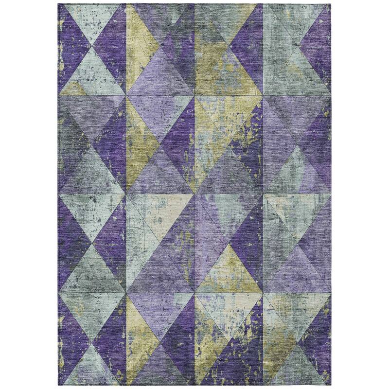 HomeRoots Geometric Transitional Rectangle Outdoor Rug - 10' X 14'