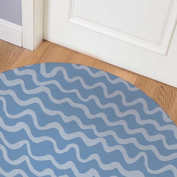 WAVES ABSTRACT BLUE Indoor Door Mat By Kavka Designs - On Sale - Bed Bath &  Beyond - 31888834