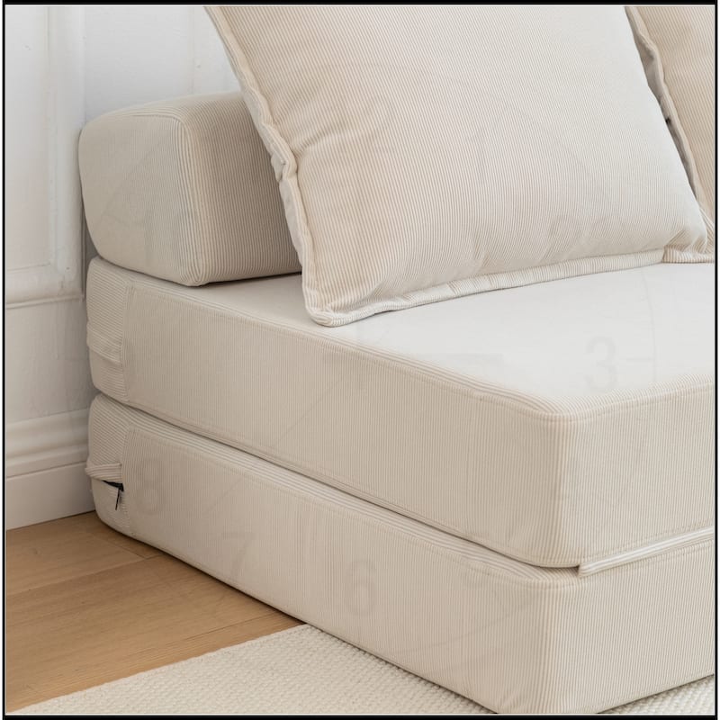 Foldable Sofa Bed Sleeper Lounge Chair with Pillow Floor Mattress