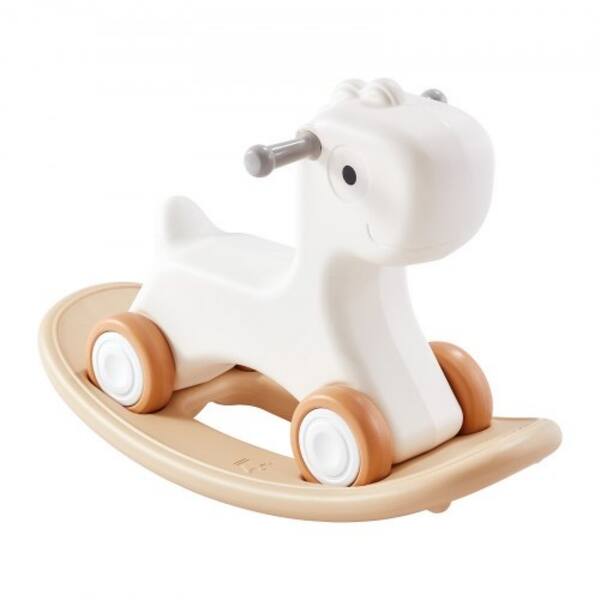 slide 2 of 25, 3 in 1 Rocking Horse for Toddlers with Wheels and Balance Board - 27.16 x 12.20 x 18.11 inch White