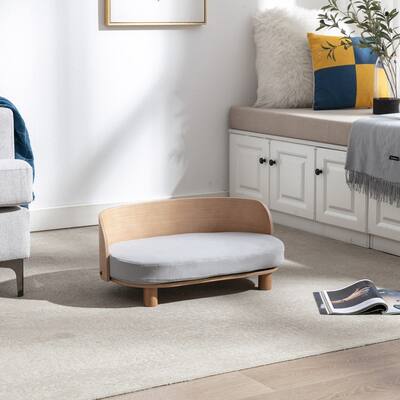 Scandinavian style Elevated Dog Bed Pet Sofa With Solid Wood legs