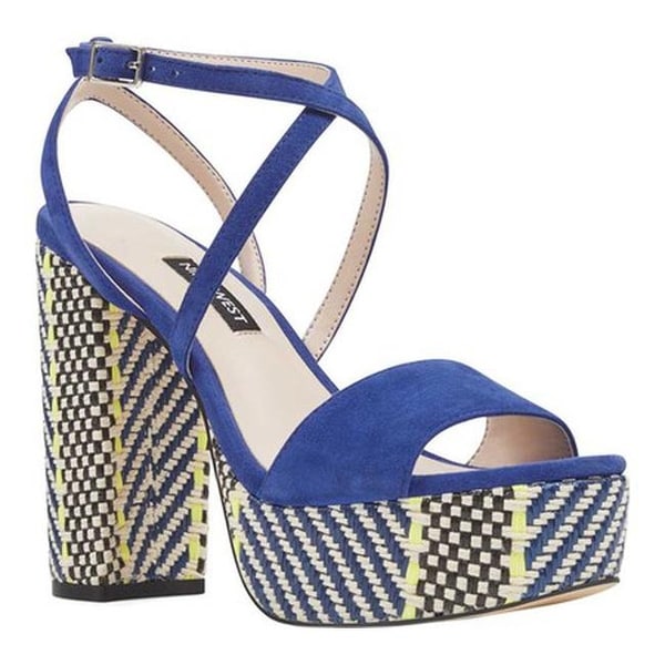 nine west blue suede heels