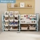 preview thumbnail 11 of 19, Kids Toy Storage Organizer,Toy Organizer with 2 Tier Bookshelf,Toy Storage with Shelf and 12 Toy Bins,Bookshelf and Toy Storage