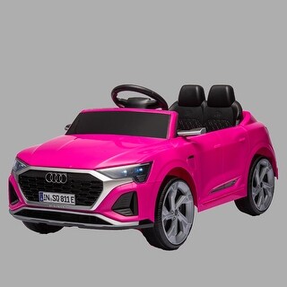 12V Audi SQ8 Kids Electric Car with Parental Remote,3 Speed Modes,Dual Drive,Music Player,LED Lights for Ages 3-6.
