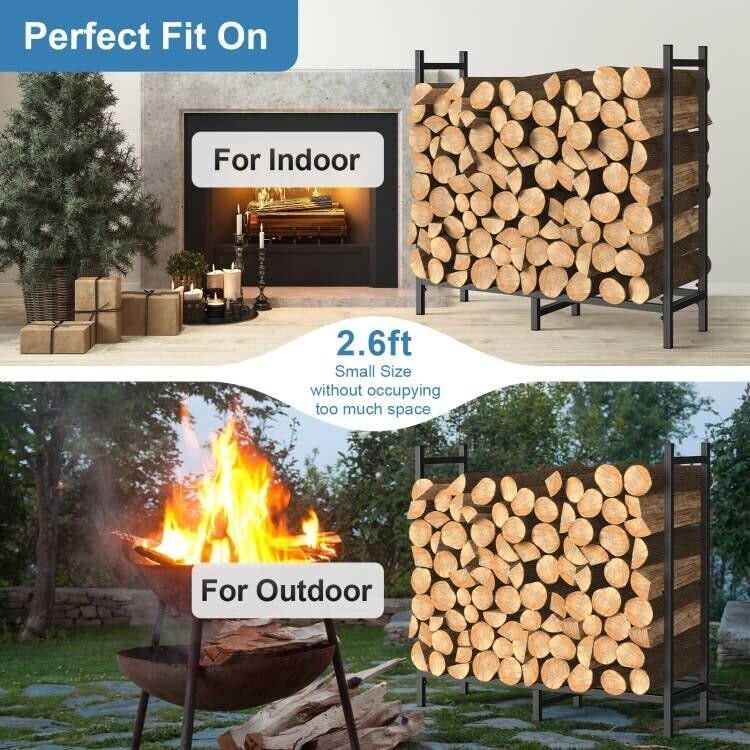 6ft firewood online rack