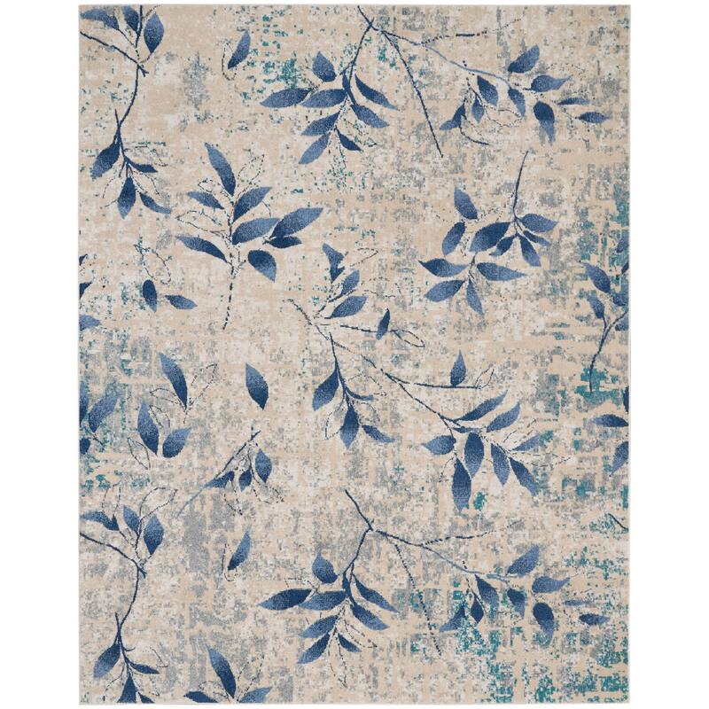 Calvin Klein River Flow Contemporary Botanical Area Rug