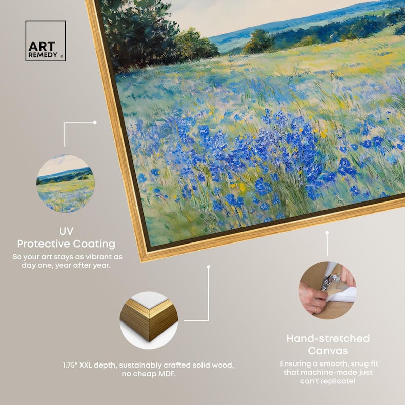 Sky Over Blue Fields Canvas by Art Remedy