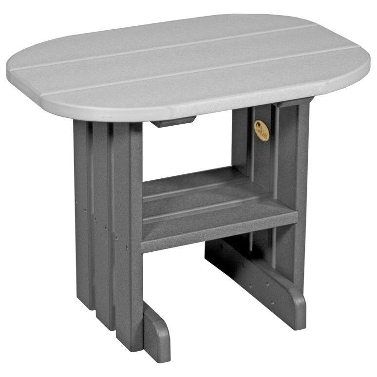 Poly Lumber End Table - Dove Gray & Slate
