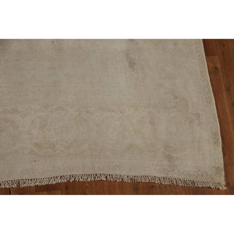 Distressed Tabriz Persian Vintage Rug Bedroom Handmade Wool Carpet - 6'6" x 10'4"
