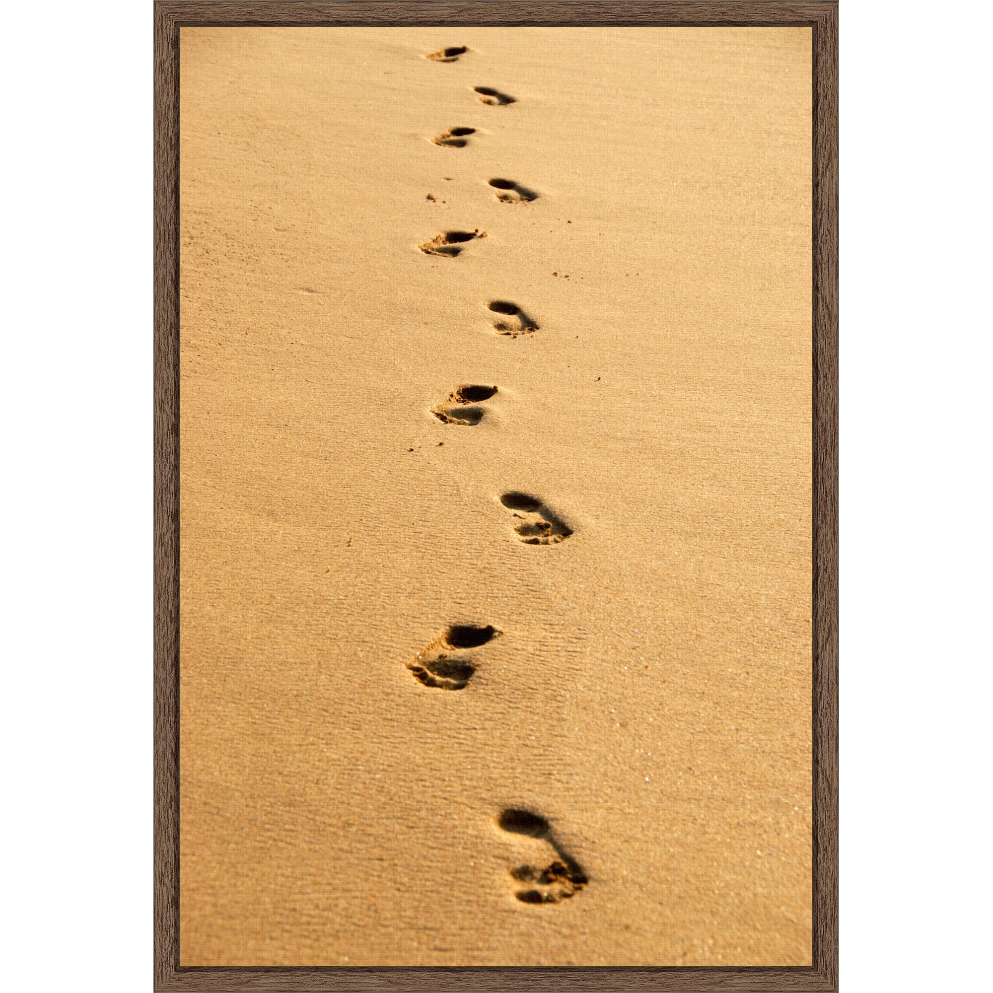 Footprints Framed Canvas Wall Art Print