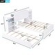 preview thumbnail 4 of 14, Full Size Storage Platform Bed with Twin Size Trundle, Pull Out Shelves, and Headboard for Space-Saving Solutions, White