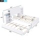 preview thumbnail 11 of 12, Storage Platform Bed with Headboard Pull-Out Shelves and Twin XL Size Trundle Bed, White