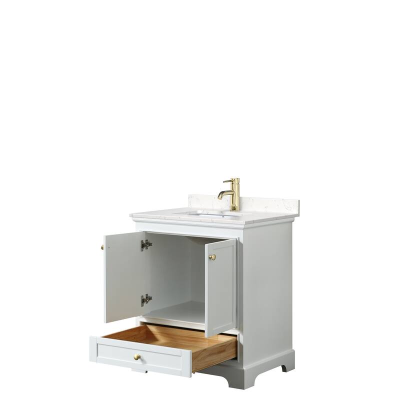 Deborah 30-inch Single Vanity, Cultured Marble Top