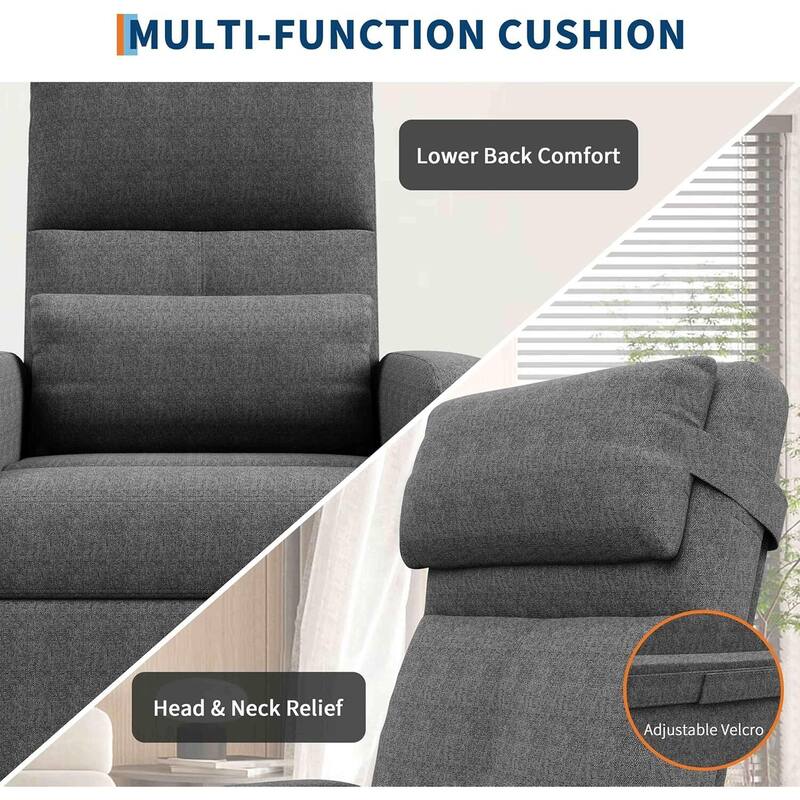 Power Recliner Chair, with 2 Side Pockets and USB Port