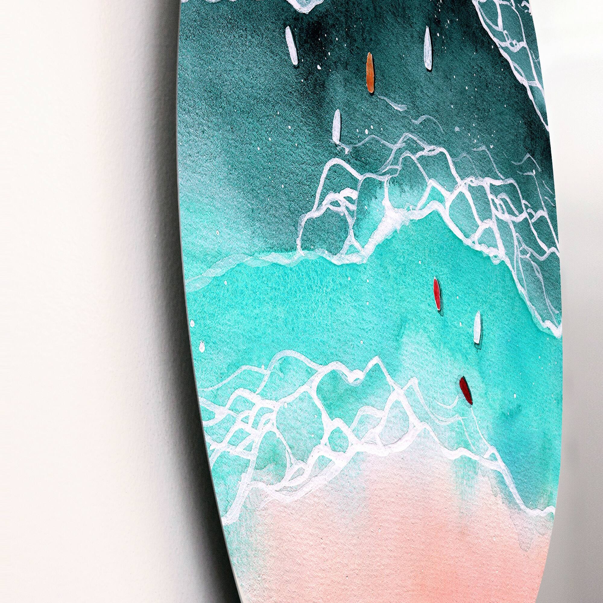 Designart 'Aerial View Of Navy Blue Ocean Waves' Nautical & Coastal