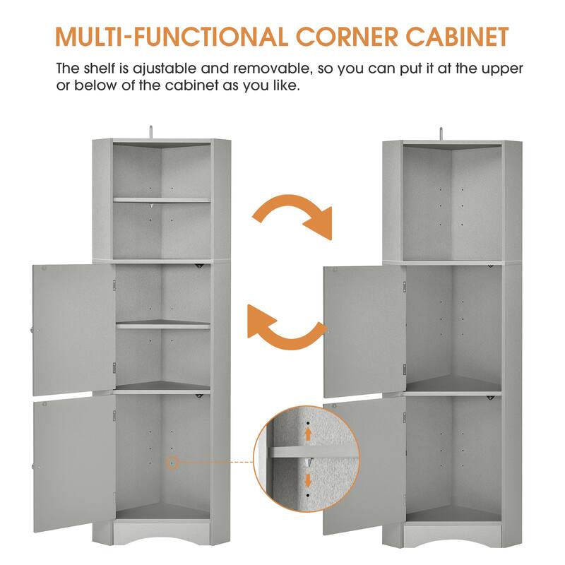 Freestanding Storage Cabinet with Doors