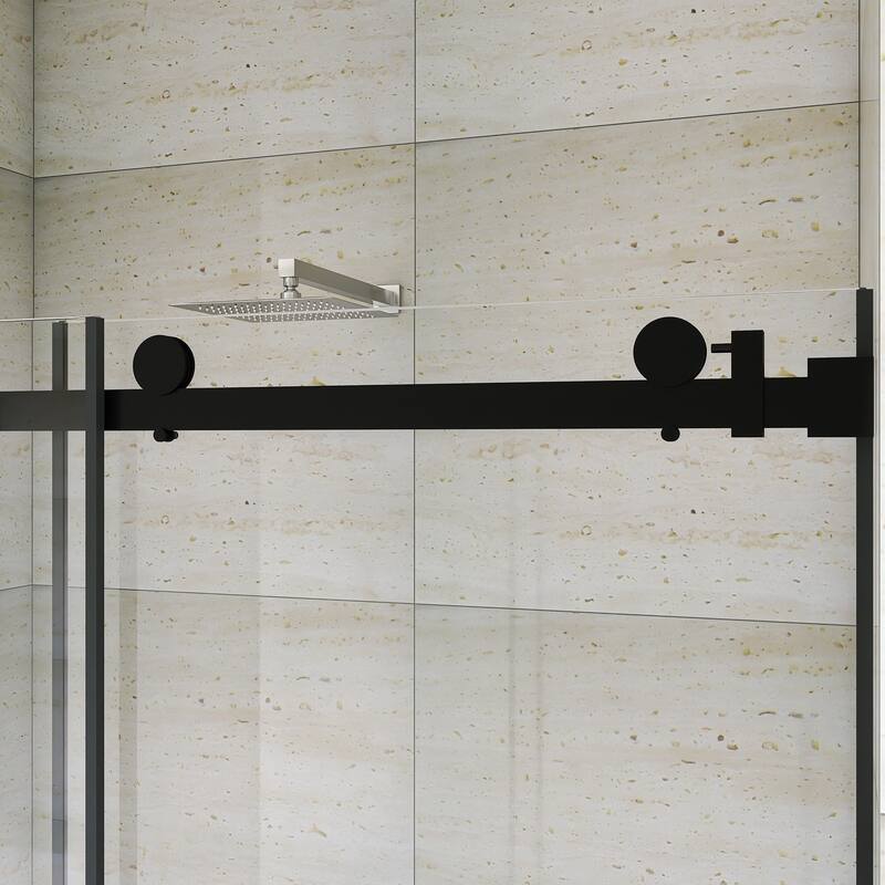 60" x 76" Sliding Frameless Shower Door - 60'' x 0.38'' x 76''