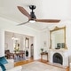 preview thumbnail 55 of 58, YUHAO 56 inch 6 Speed Quiet DC Motor Indoor Matte White Ceiling Fans with Lights and Remote Control