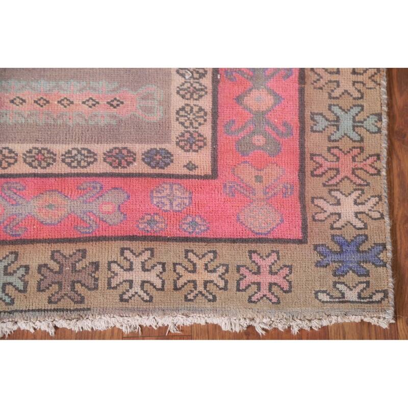 Hand Knotted Oriental 100% Wool Carpet Traditional Tribal Beige & Ivories Meshkin Runner Rug - 10' 5'' X 4' 3''