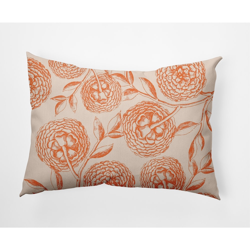 Antique Flowers Indoor/Outdoor Throw Pillow