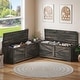 preview thumbnail 6 of 20, Moasis L-Shaped Corner Bench Seating with Wooden Storage Chest and Hidden Storage