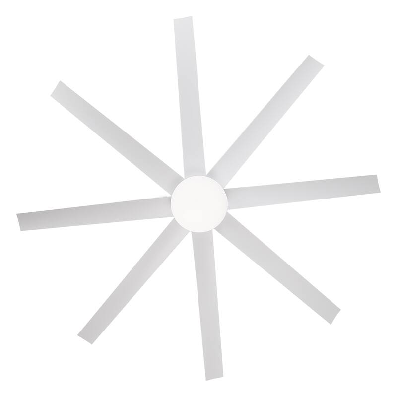 65" Gold LED Ceiling Fan with Light Remote-8 Blade - 65 Inch