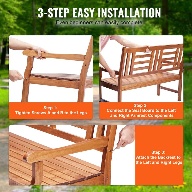 Outdoor Bench Dining Bench Patio Bench for Garden, Park, Yard, Front Porch