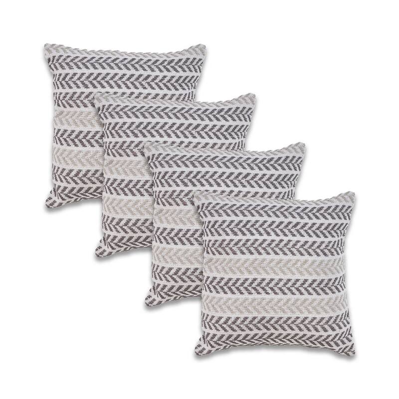 Aquila Farmhouse Striped Cotton Throw Pillow by Sevita