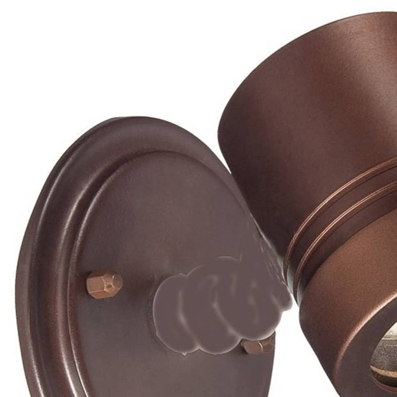 Antiqued Bronze Aluminum Outdoor Wall Spotlight with LED Hardwired - 5.25” x 4.25” x 5” (D x W x H)