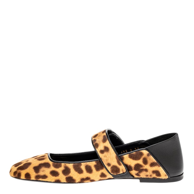 Valentino VLogo Leopard Print Ballerina Flats