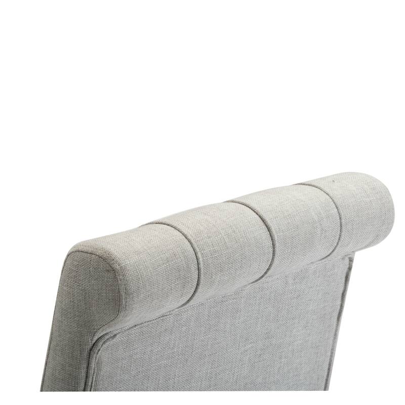The Gray Barn Abbotsbury High Back Linen Grey Dining Chairs