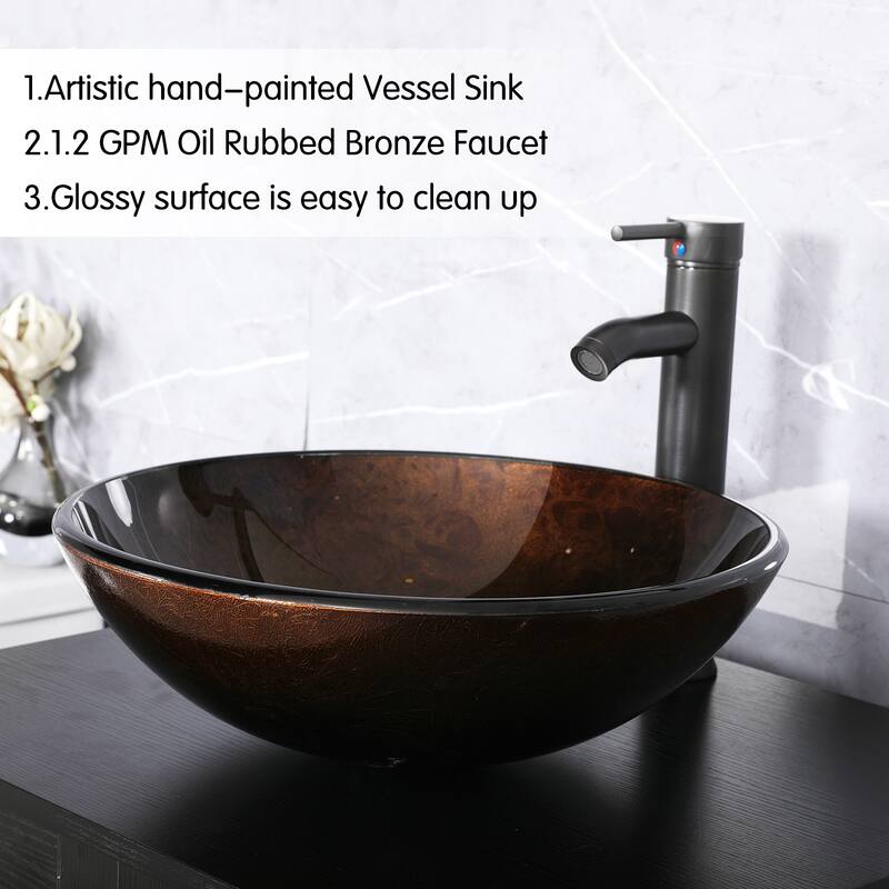 72" Bathroom Vanity Set with Vessel Sink Side Cabinet Combo