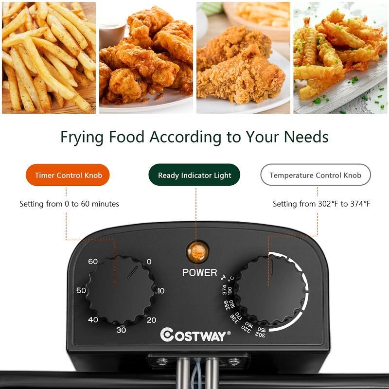 Deep Fryer with Basket, Stainless Steel Electric Oil Fryer