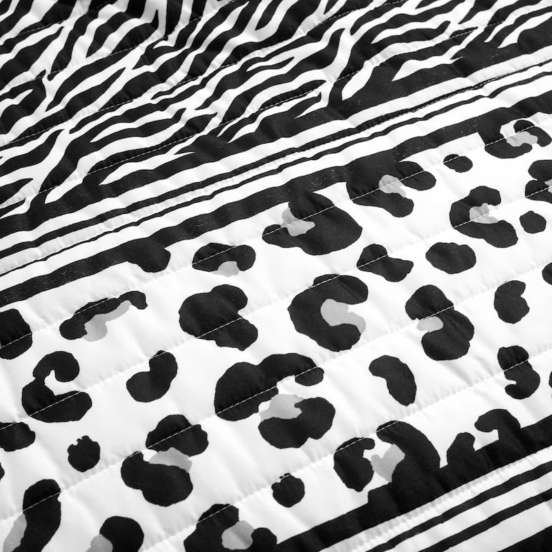 Lush Decor Animal Global Reversible 3 Piece Quilt Set