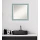 preview thumbnail 3 of 6, Beveled Wood Bathroom Wall Mirror - Sky Blue Rustic Frame