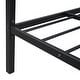 preview thumbnail 11 of 12, Twin Metal Platform Bed with Two Drawers, House-Shaped Headboard Design, Non-Noise Bedroom Low Bed Frame W/Support Slats, Black