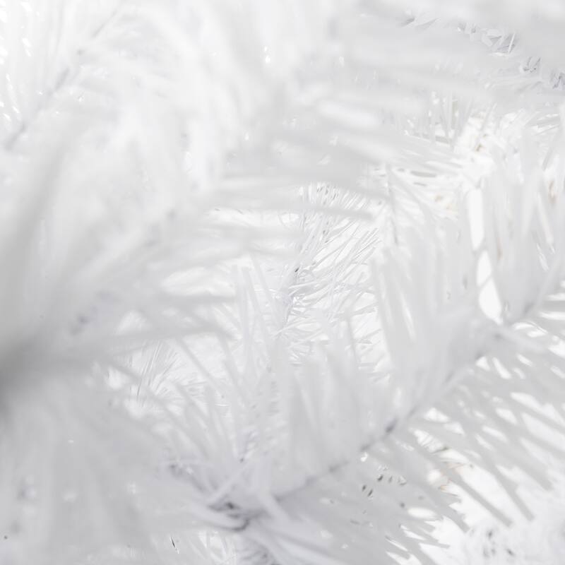 8ft Flocking Tied Light Christmas Tree