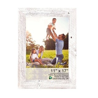 16 X22 Rustic White Washed Picture Frame With Plexiglass Holder Overstock