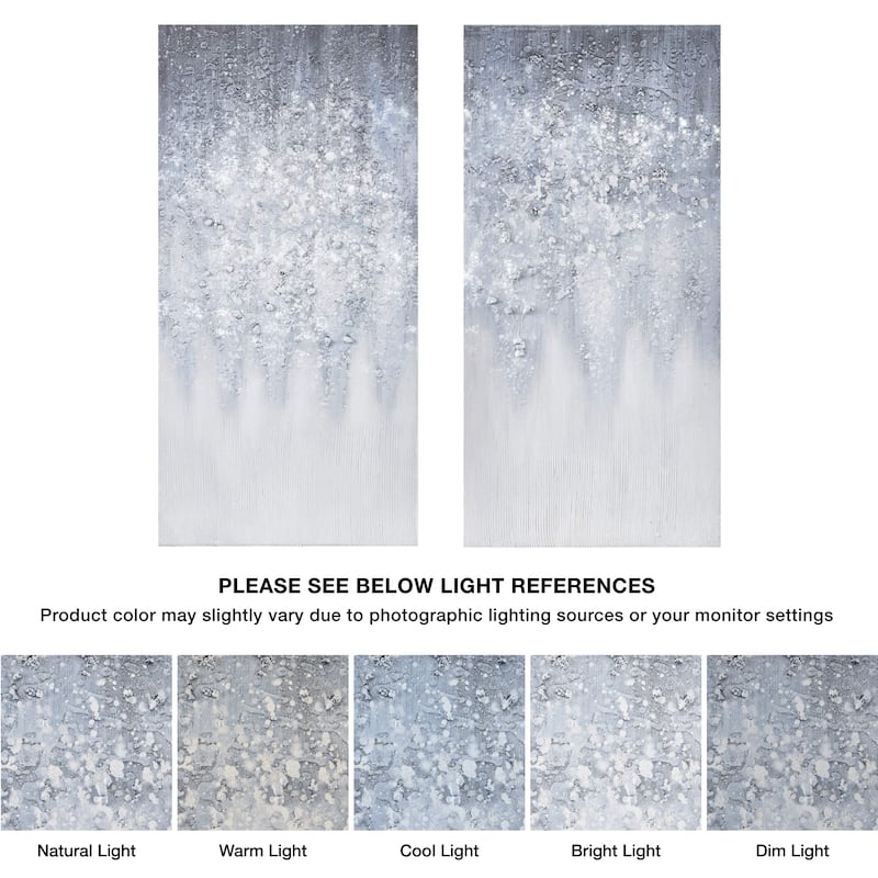 Madison Park Winter Glaze Heavily Embellished 2-piece Canvas Wall Art Set