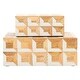preview thumbnail 3 of 11, SAFAVIEH Home Aria Antique Ivory/Natural Brown Resin/Mango Wood Decorative Box Set of 2 - 9"W x 6"D x 4"H
