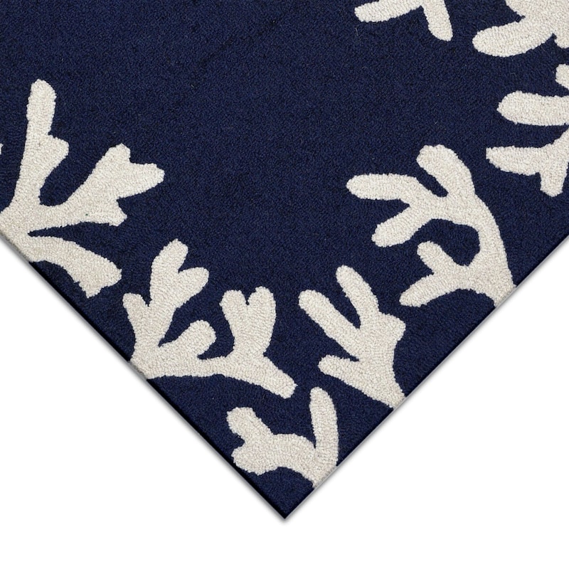 Liora Manne Capri Coral Border Indoor/Outdoor Rug
