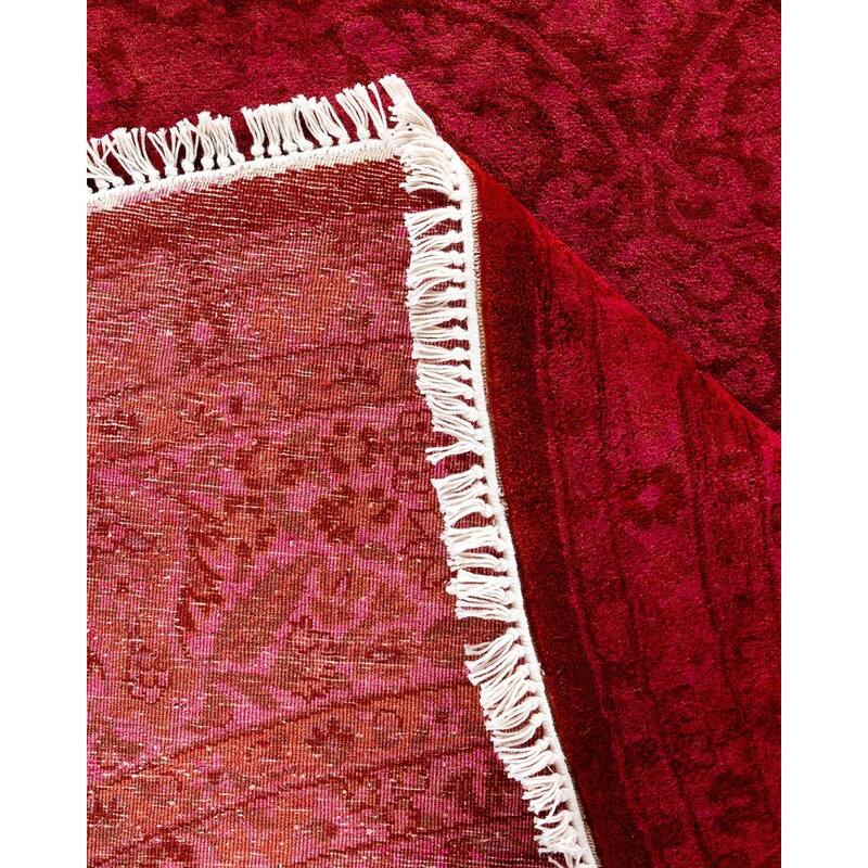 Fine Vibrance, One-of-a-Kind Hand-Knotted Area Rug - Pink, 6' 1" x 6' 1" - 6' 1" x 6' 1"