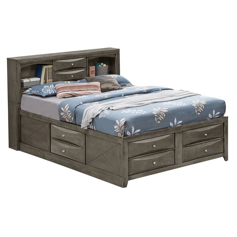 Glory Furniture Marilla Storage Bed - Grey - King